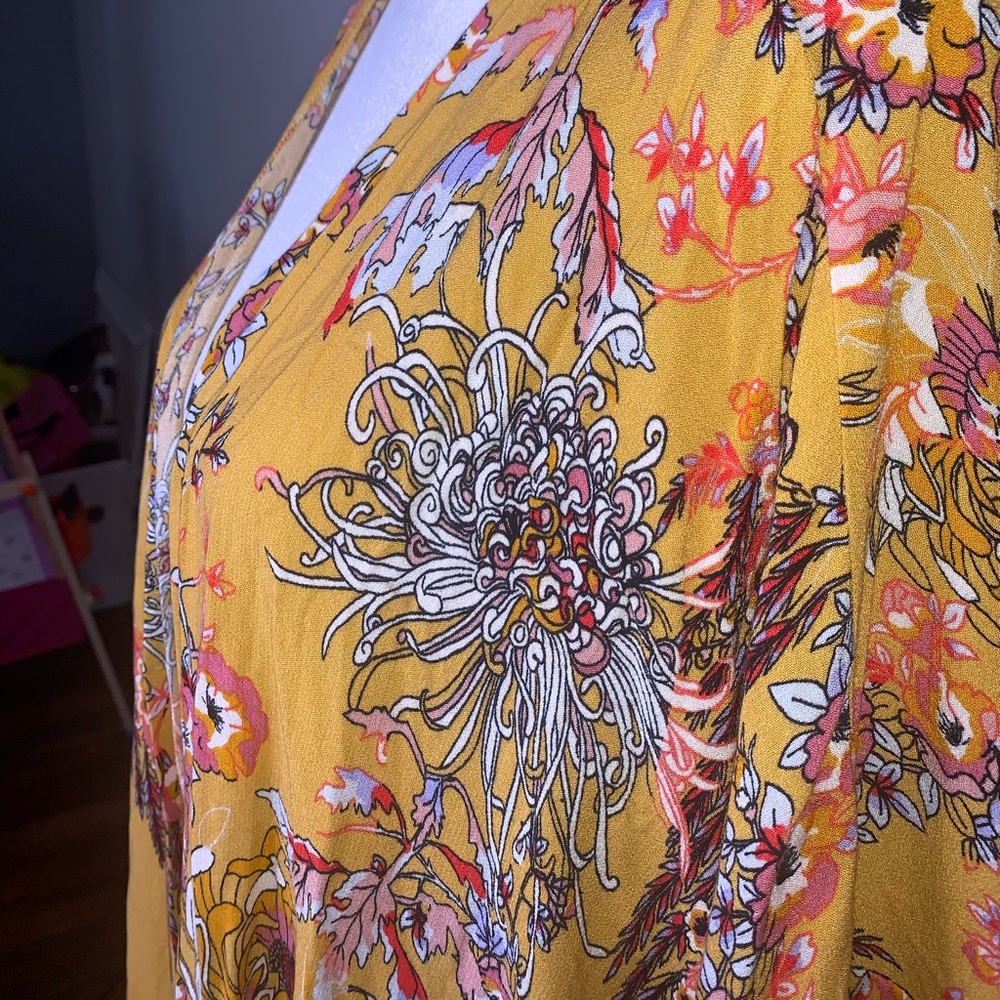 FREE PEOPLE | Intimately FP Yellow Floral Kimono - Picture 8 of 16